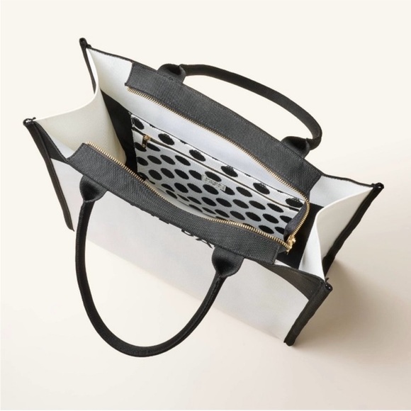 Colorblock Knit Tote Bag - kate spade new york x Target White/Black - Picture 3 of 4